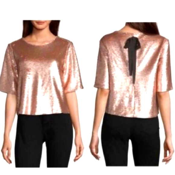 New with Tags Peyton & Parker Pink Sequined Top Size XS - Picture 3 of 6